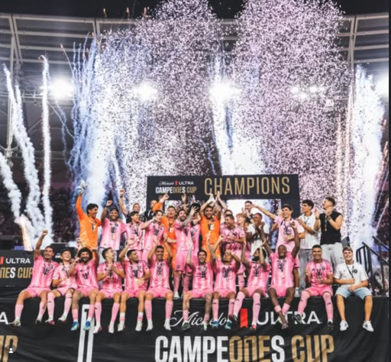 Inter Miami en la victoria de la Campeones Cup.