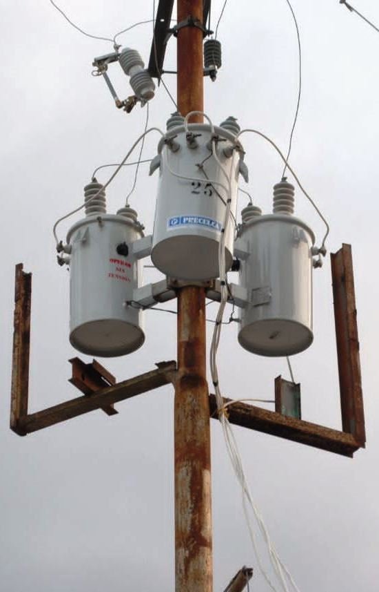 Red de distribución eléctrica en zonas urbanas del Zulia.