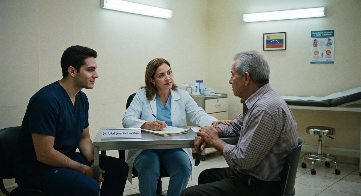 Personal médico en consulta hospitalaria en el estado Zulia.